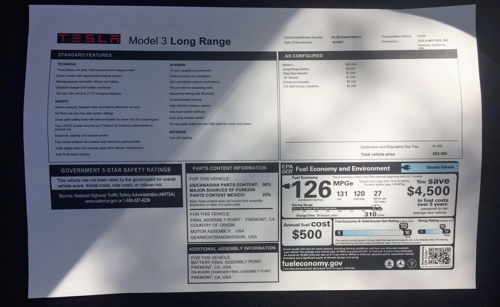 Пробіг Tesla Model 3 виявився більшим, ніж заявлялося